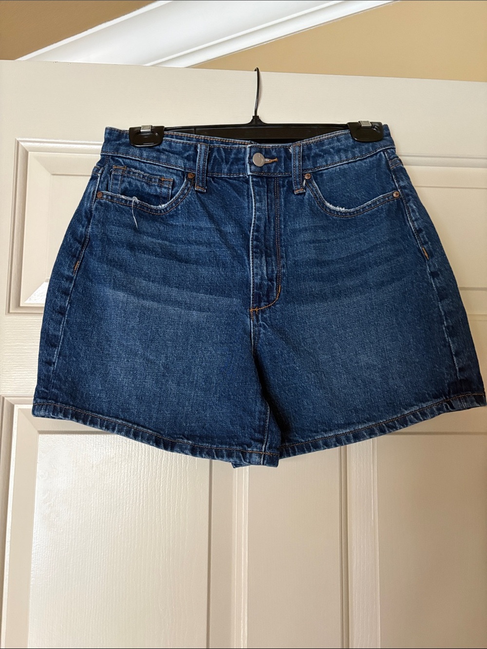 Joe's Jeans Dark Blue High-Rise Denim Shorts